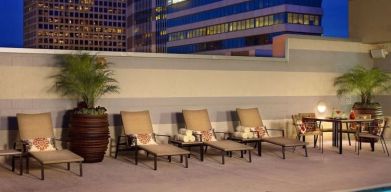 Stunning outdoor pool at Royal Sonesta Houston Galleria.