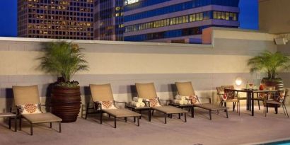 Stunning outdoor pool at Royal Sonesta Houston Galleria.