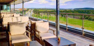 Stunning outdoor seating area at Sonesta Bee Cave Austin.