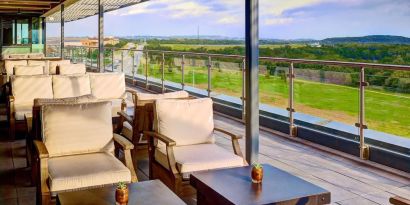 Stunning outdoor seating area at Sonesta Bee Cave Austin.