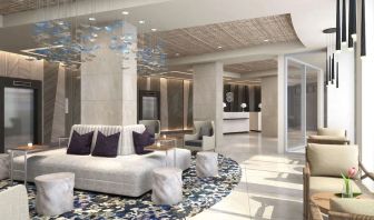 Lobby and lounge at Sonesta Fort Lauderdale Beach.