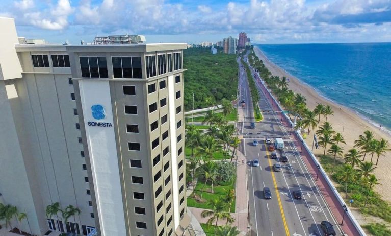 Hotel exterior at Sonesta Fort Lauderdale Beach.