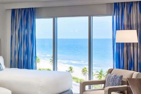 Hotel room with ocean view at Sonesta Fort Lauderdale Beach.