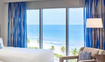 Hotel room with ocean view at Sonesta Fort Lauderdale Beach.