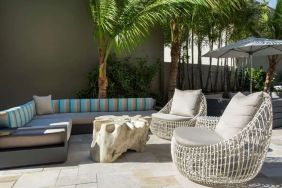 Outdoor chill out area at Sonesta Fort Lauderdale Beach.