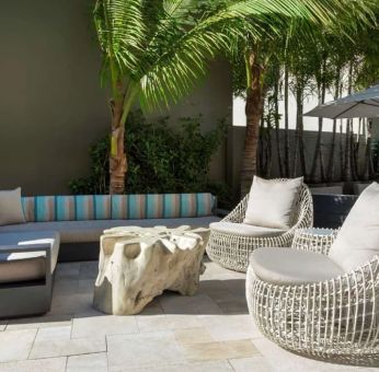 Outdoor chill out area at Sonesta Fort Lauderdale Beach.