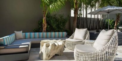 Outdoor chill out area at Sonesta Fort Lauderdale Beach.