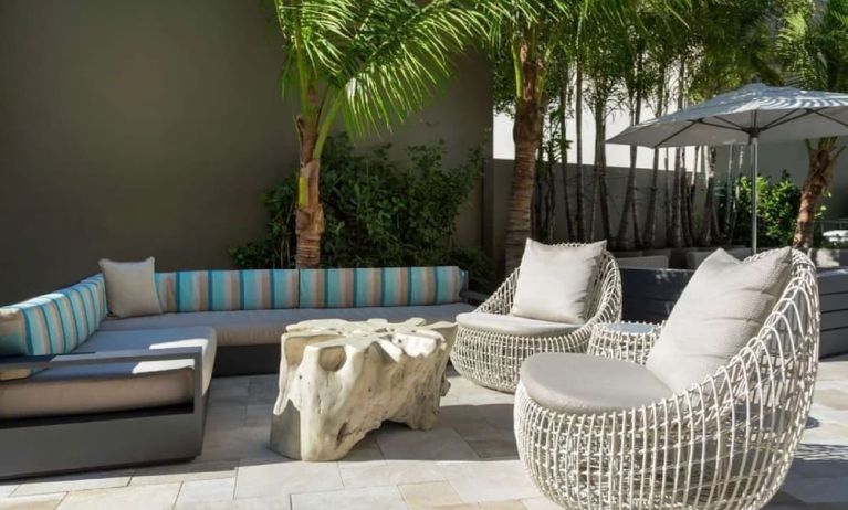 Outdoor chill out area at Sonesta Fort Lauderdale Beach.