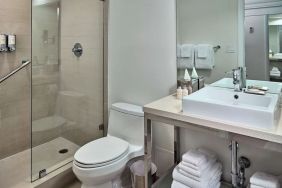 Guest bathroom with shower at Sonesta Fort Lauderdale Beach.