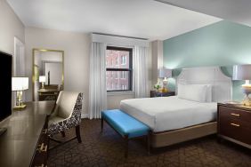 Spacious king room with TV at The Chase Park Plaza Royal Sonesta St. Louis.