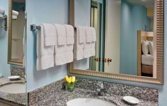 Guest bathroom at Sonesta ES Suites Cincinnati - Blue Ash.