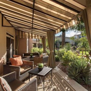 Day room with terrace at Sonesta Suites Scottsdale Gainey Ranch.