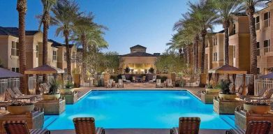 Luxurious outdoor pool at Sonesta Suites Scottsdale Gainey Ranch.