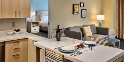 Day use room with kitchen at Sonesta ES Suites New Orleans.