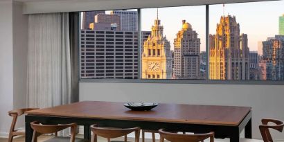 Meeting space with city view at Royal Sonesta Chicago Downtown. 