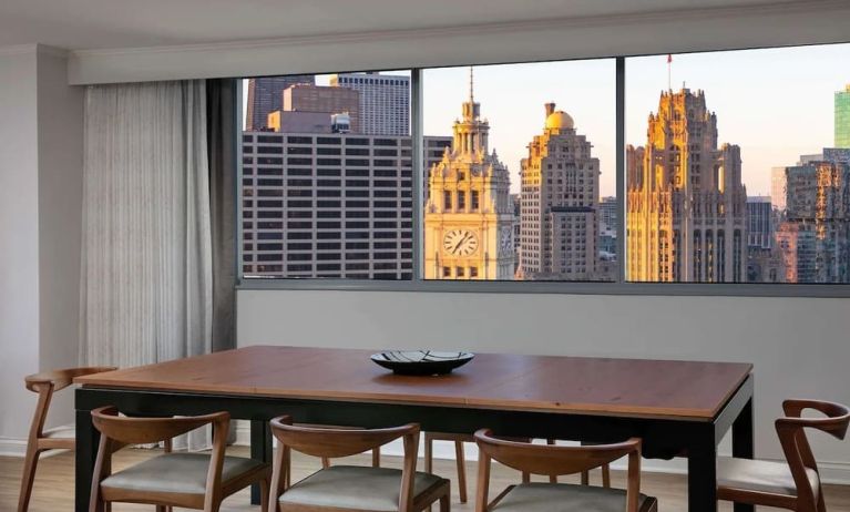 Meeting space with city view at Royal Sonesta Chicago Downtown. 