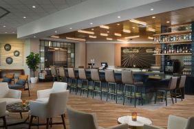 Bar and coworking space at Sonesta Irvine.