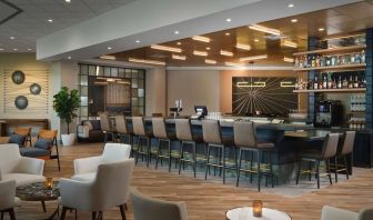 Bar and coworking space at Sonesta Irvine.