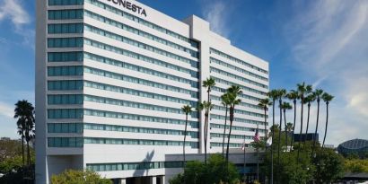 Hotel exterior at Sonesta Irvine.