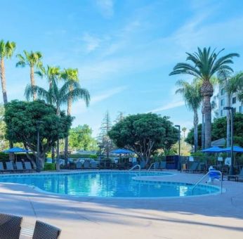 Outdoor pool at Sonesta ES Suites Anaheim Resort Area.