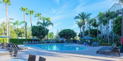 Outdoor pool at Sonesta ES Suites Anaheim Resort Area.