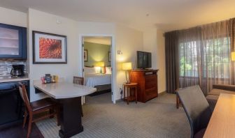 Spacious king room at Sonesta ES Suites Anaheim Resort Area.