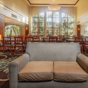 Lobby and lounge at Sonesta ES Suites Anaheim Resort Area.