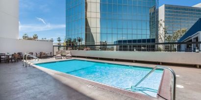 Stunning outdoor pool at Sonesta Los Angeles Airport LAX.