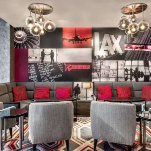 Lounge and bar area at Sonesta Los Angeles Airport LAX.