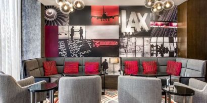 Lounge and bar area at Sonesta Los Angeles Airport LAX.