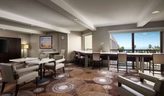 Lobby and lounge at Sonesta Redondo Beach & Marina.