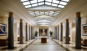 Spacious lobby at Sonesta Redondo Beach & Marina.