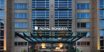 Hotel exterior at Royal Sonesta Washington DC Dupont Circle.