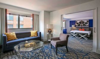 Spacious king room with lounge at Royal Sonesta Washington DC Dupont Circle.