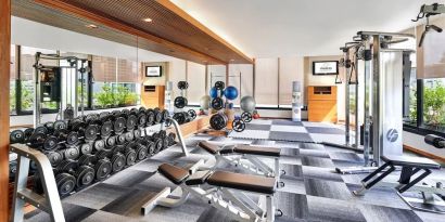 Fitness center at Fraser Suites Sukhumvit, Bangkok.