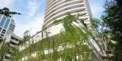 Hotel exterior at Fraser Suites Sukhumvit, Bangkok.