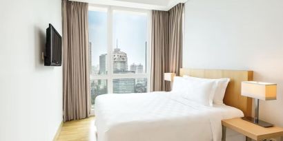 Day use room with natural light at Fraser Residence Sudirman Jakarta.