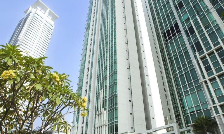 Hotel exterior at Fraser Residence Sudirman Jakarta.