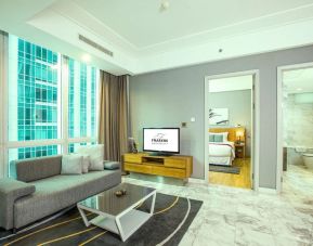 Spacious day yse room with lounge at Fraser Residence Sudirman Jakarta.