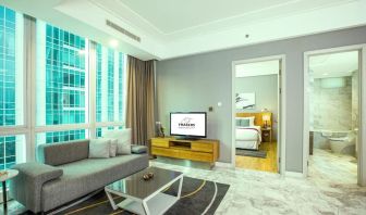 Spacious day yse room with lounge at Fraser Residence Sudirman Jakarta.