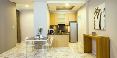 Day use room with kitchen at Fraser Residence Sudirman Jakarta.