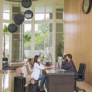 Business center at Fraser Residence Sudirman Jakarta.