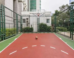 Basketball court and fitness space at Fraser Residence Sudirman Jakarta.