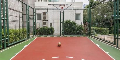 Basketball court and fitness space at Fraser Residence Sudirman Jakarta.