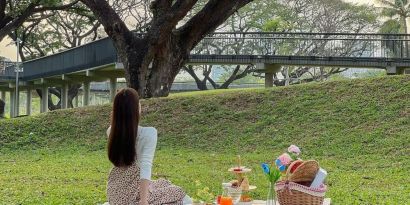 Picnic and garden area at Modena By Fraser Bangkok.