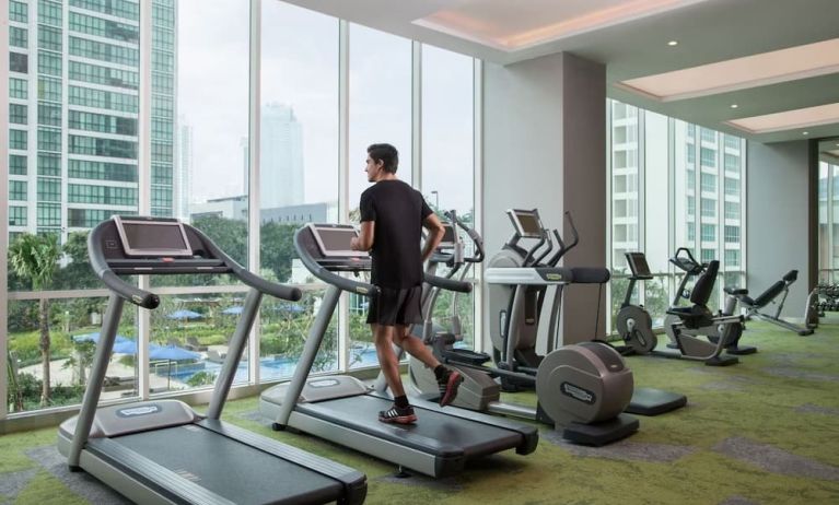 Gym available at Fraser Place Setiabudi Jakarta.