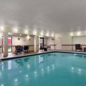 Indoor pool at Hampton Inn Tracy.