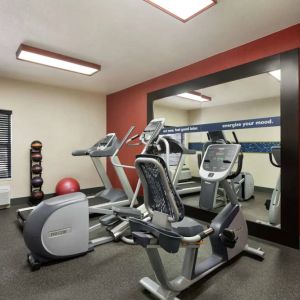 Fitness center at Hampton Inn Tracy.