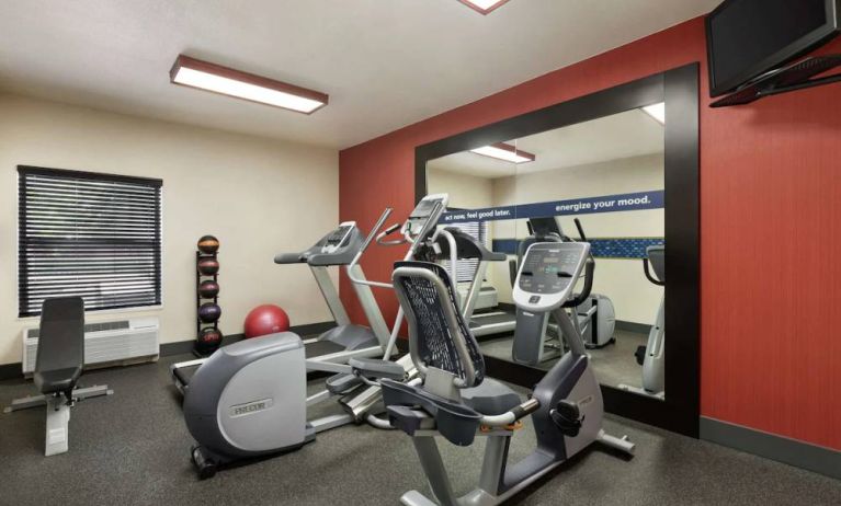 Fitness center at Hampton Inn Tracy.