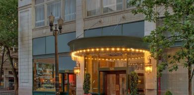 Hotel exterior at Royal Sonesta Portland Downtown.